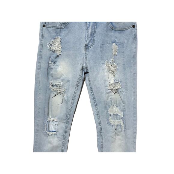 Public Supply Co NYC Slim Jeans Mens 30x32 Stretch Grunge Distressed Punk Skater - Picture 3 of 9